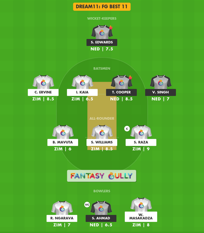 ZIM vs NED Dream11 Prediction, 1st ODI Fantasy Cricket tips, Teams