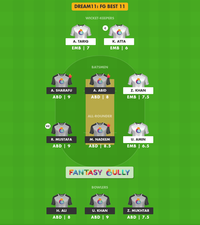 FG Best 11, EMB बनाम ABD Dream11 Fantasy Team Suggestion FG Best 11, EMB बनाम ABD Dream11 Fantasy Team Suggestion