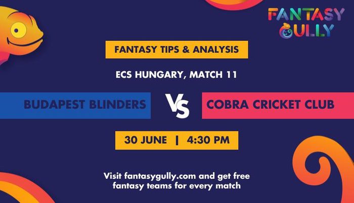 Budapest Blinders vs Cobra Cricket Club, Match 11