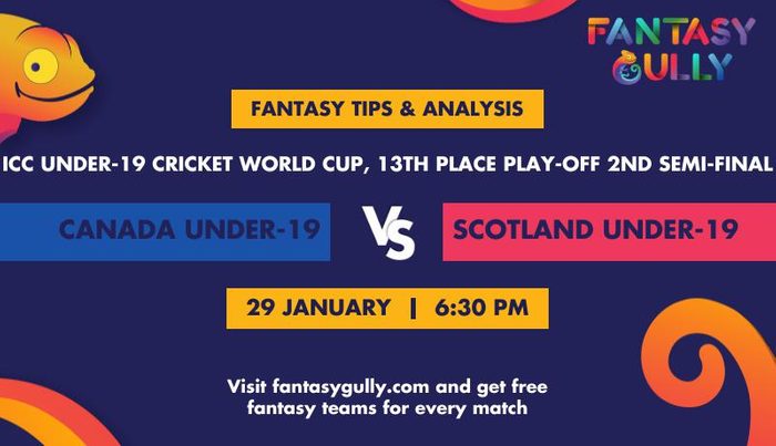 Canada Under-19 vs Scotland Under-19, 13th Place Play-off 2nd Semi-Final