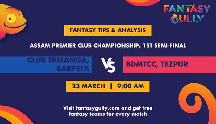 Club Triranga, Barpeta vs BDMTCC, Tezpur, 1st Semi-Final