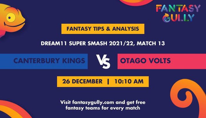Canterbury Kings vs Otago Volts, Match 13