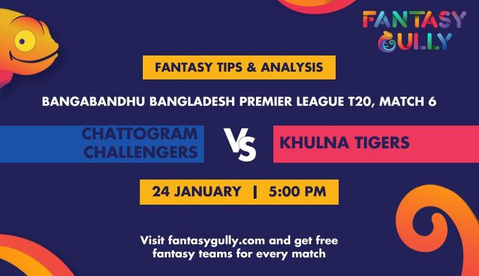 Chattogram Challengers vs Khulna Tigers, Match 6