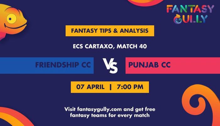 FRD vs PNJ (Friendship CC vs Punjab CC), Match 40