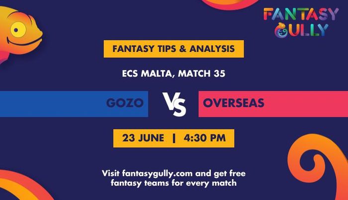 Gozo vs Overseas, Match 35