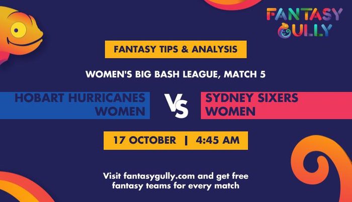 Hobart Hurricanes Women vs Sydney Sixers Women, Match 4