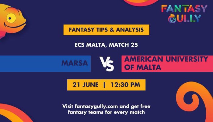 Marsa vs American University of Malta, Match 25