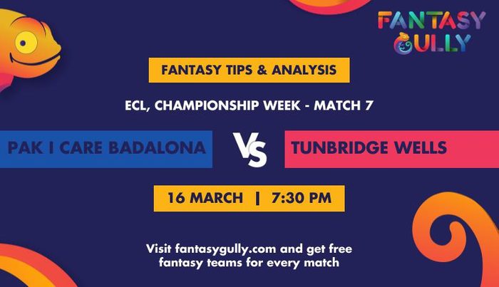 Pak I Care Badalona vs Tunbridge Wells, Championship Week - Match 7