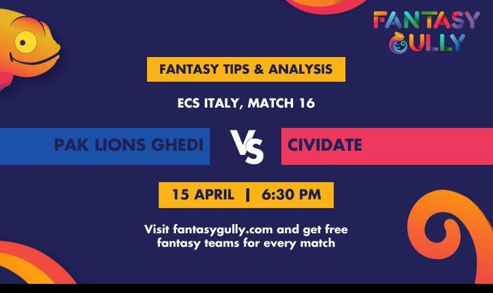 Pak Lions Ghedi vs Cividate, Match 16