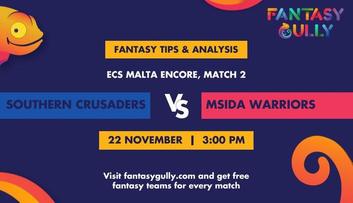 Southern Crusaders vs Msida Warriors, Match 2