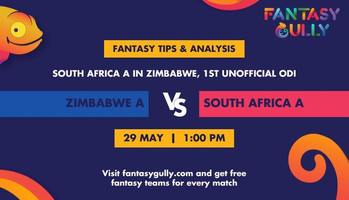 Zimbabwe A vs South Africa A, 1st unofficial ODI