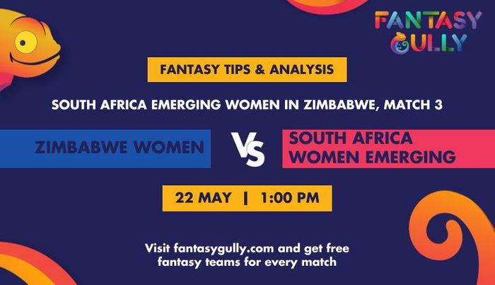 Zimbabwe Women vs South Africa Women Emerging, Match 3