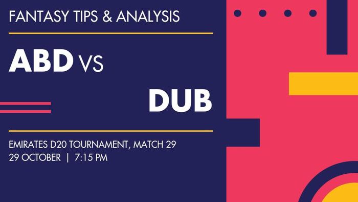 ABD vs DUB (Abu Dhabi vs Dubai), Match 29