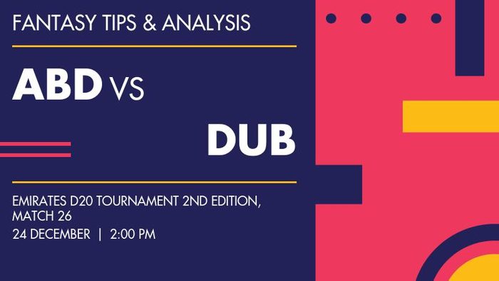 ABD vs DUB (Abu Dhabi vs Dubai), Match 26