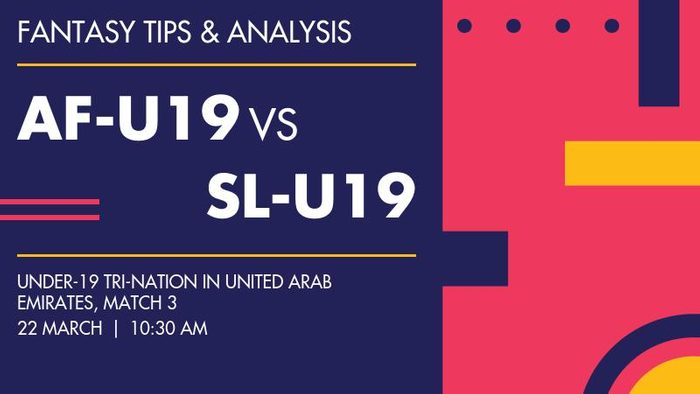 AF-U19 vs SL-U19 (Afghanistan Under-19 vs Sri Lanka Under-19), Match 3