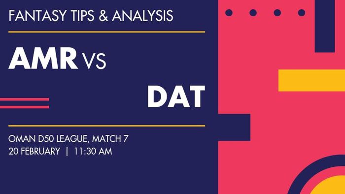 AMR vs DAT (Amerat Royals vs Darsait Titans), Match 7