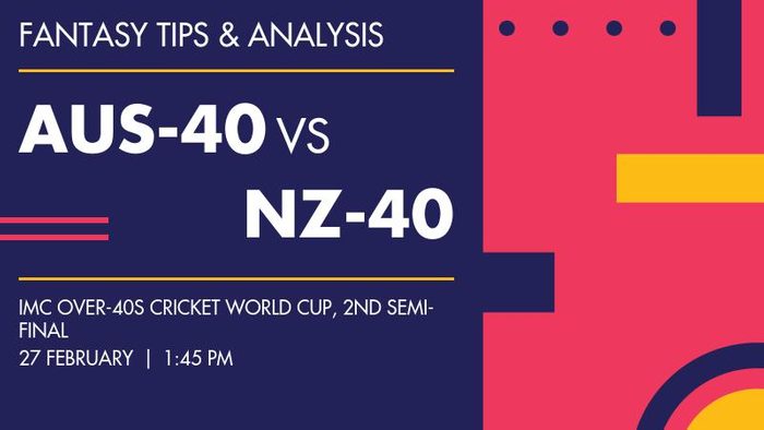 NZ-40 vs AUS-40 (New Zealand Over-40s vs Australia Over-40s), 2nd Semi-Final