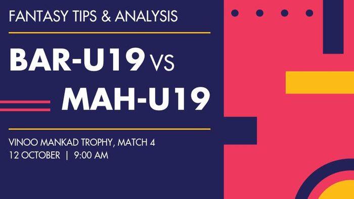 BAR-U19 vs MAH-U19 (Baroda U-19 vs Maharashtra U-19), Match 4