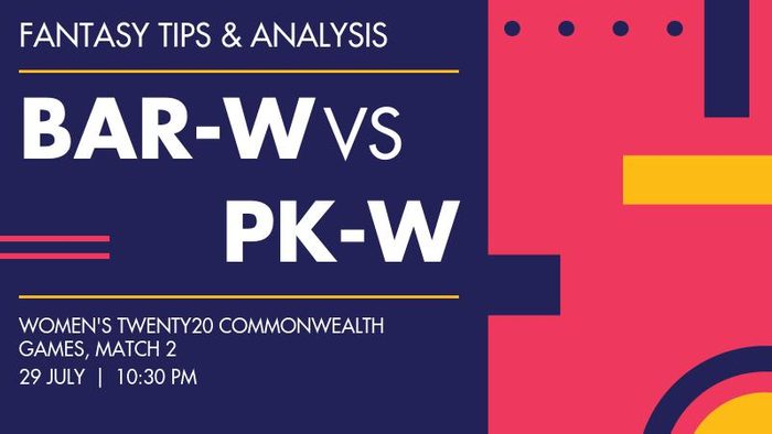 BAR-W vs PK-W (Barbados Women vs Pakistan Women), Match 2
