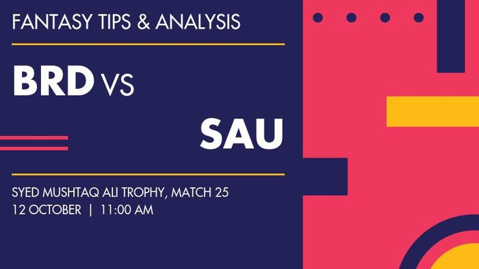 BRD vs SAU (Baroda vs Saurashtra), Match 25