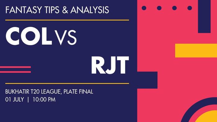 COL vs RJT (Colatta Chocolates vs Rajkot Thunders), Plate Final