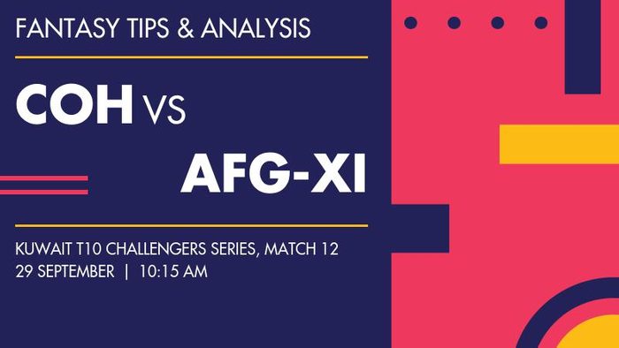 COH vs AFG-XI (Cochin Hurricanes vs Afghan XI), Match 12