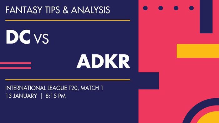 DC vs ADKR (Dubai Capitals vs Abu Dhabi Knight Riders), Match 1