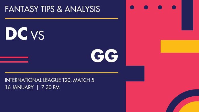 DC vs GG (Dubai Capitals vs Gulf Giants), Match 5