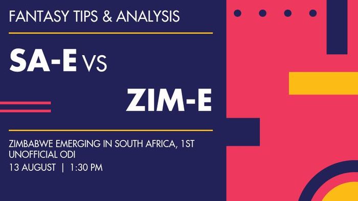 SA-E vs ZIM-E (South Africa Emerging vs Zimbabwe Emerging), 1st unofficial ODI