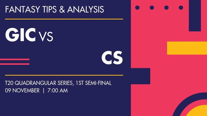 GIC vs CS (Ghani Institute of Cricket vs Central Smashers), 1st Semi-Final