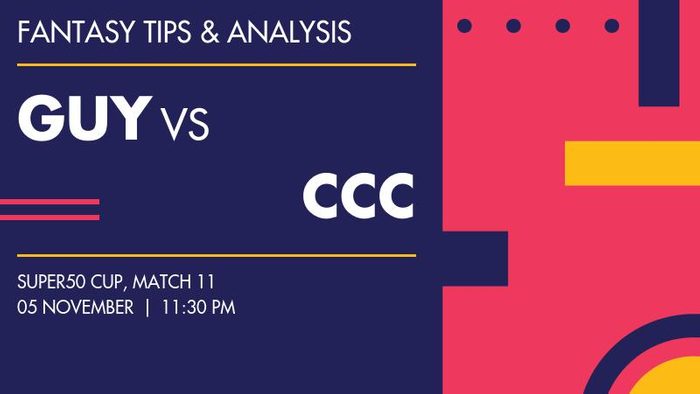 GUY vs CCC (Guyana Harpy Eagles vs Combined Campuses and Colleges), Match 11