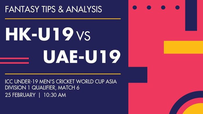 HK-U19 vs UAE-U19 (Hong Kong Under-19 vs United Arab Emirates Under-19), Match 6