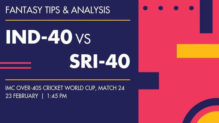 IND-40 vs SRI-40 (India Over-40s vs Sri Lanka Over-40s), Match 24