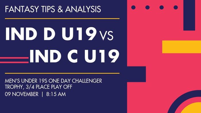 IND D U19 vs IND C U19 (India D Under-19 vs India C Under-19), 3/4 Place Play off