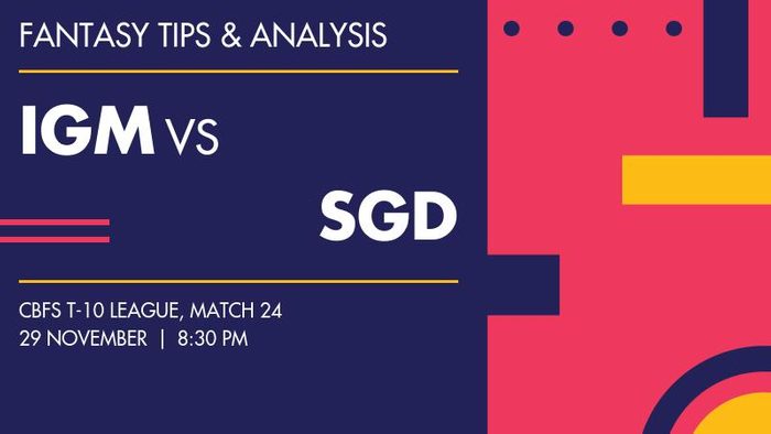 IGM vs SGD (Interglobe Marine vs Sona Gold & Diamonds), Match 24