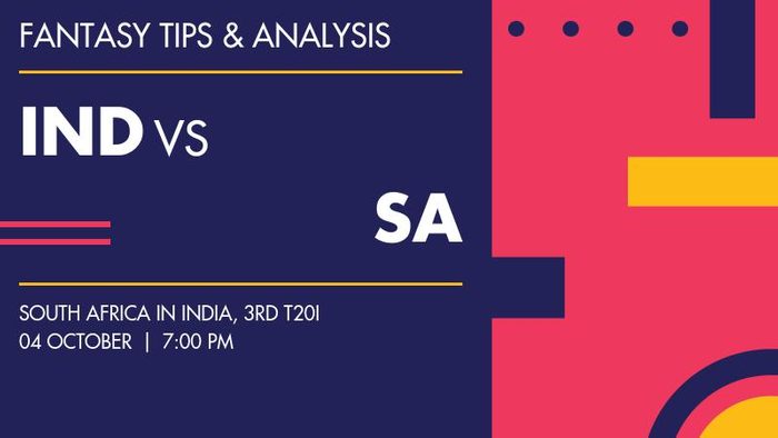 IND vs SA (India vs South Africa), 3rd T20I