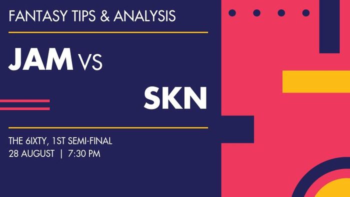 JAM vs SKN (Jamaica Tallawahs vs St Kitts and Nevis Patriots), 1st Semi-Final