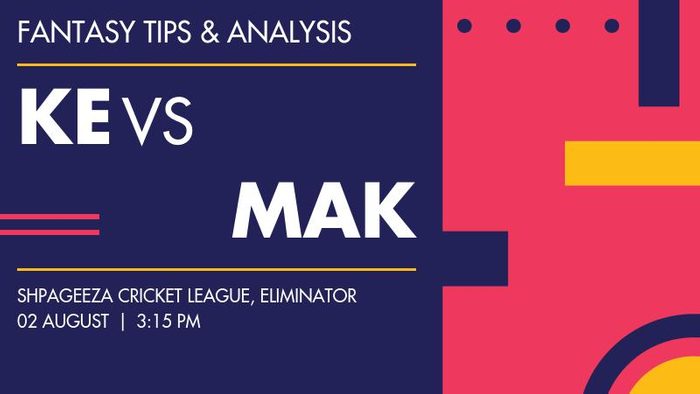 KE vs MAK (Kabul Eagles vs Mis-e-Ainak Knights), Eliminator