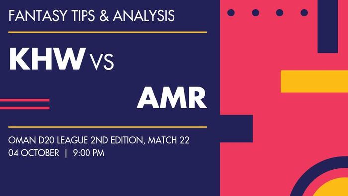 KHW vs AMR (Khuwair Warriors vs Amerat Royals), Match 22