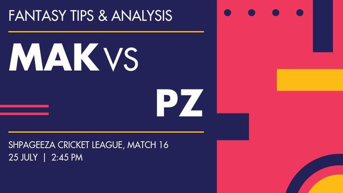 MAK vs PZ (Mis-e-Ainak Knights vs Pamir Zalmi), Match 16
