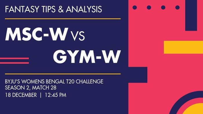 MSC-W vs GYM-W (MD Sporting Club Women vs Gymkhana Women), Match 28