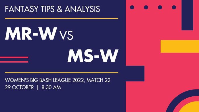 MR-W vs MS-W (Melbourne Renegades Women vs Melbourne Stars Women), Match 22