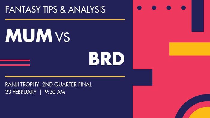 MUM vs BRD (Mumbai vs Baroda), 2nd Quarter Final