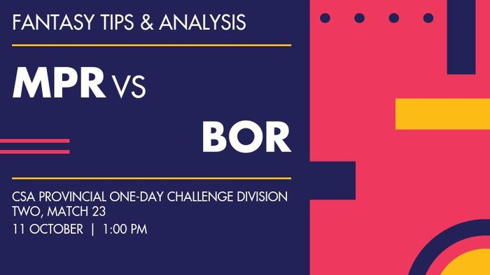 MPR vs BOR (Mpumalanga vs Border), Match 23