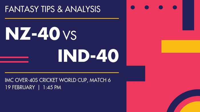 NZ-40 vs IND-40 (New Zealand Over-40s vs India Over-40s), Match 6