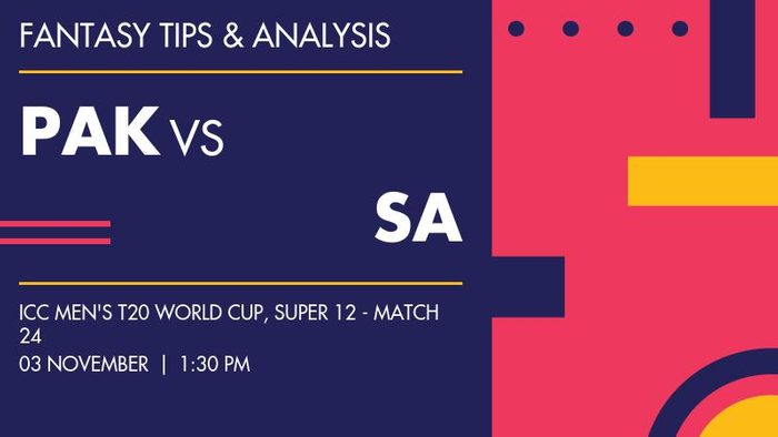 PAK vs SA (Pakistan vs South Africa), Super 12 - Match 24