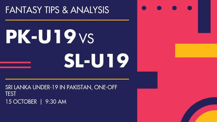 PK-U19 vs SL-U19 (Pakistan Under-19 vs Sri Lanka Under-19), One-off Test