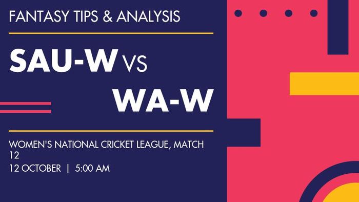 SAU-W vs WA-W (South Australian Scorpions vs Western Australia Women), Match 12
