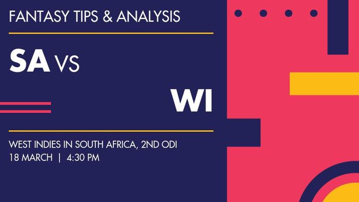 SA vs WI (South Africa vs West Indies), 2nd ODI