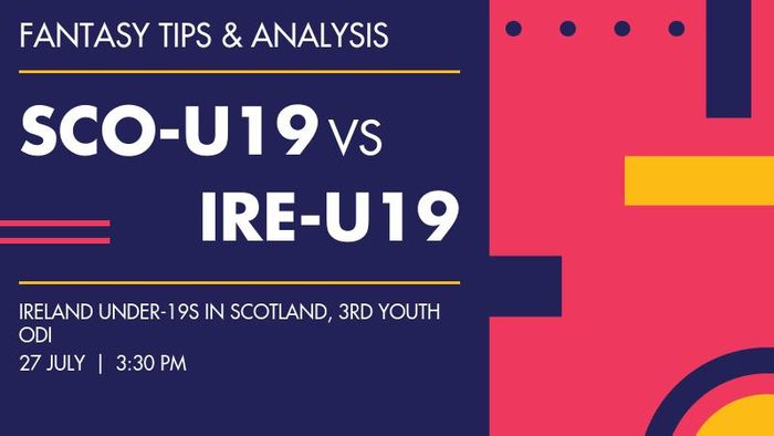 SCO-U19 vs IRE-U19 (Scotland Under-19 vs Ireland Under-19), 3rd Youth ODI